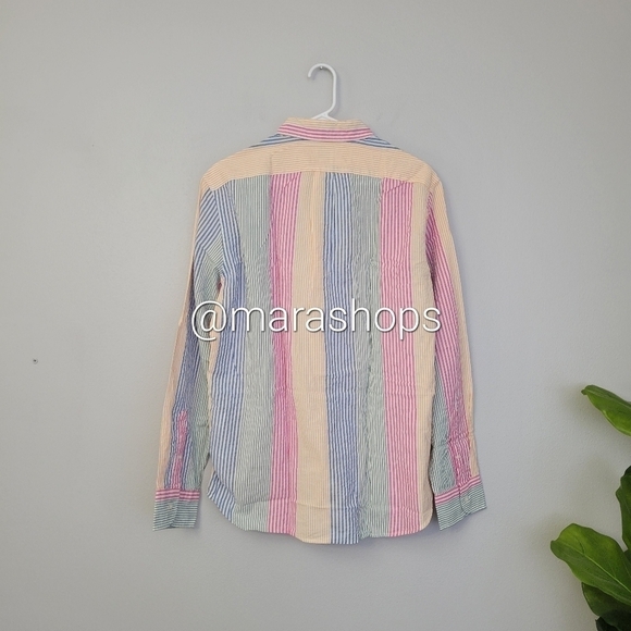 J. CREW Slim Seersucker Stripe Shirt - Picture 4 of 6